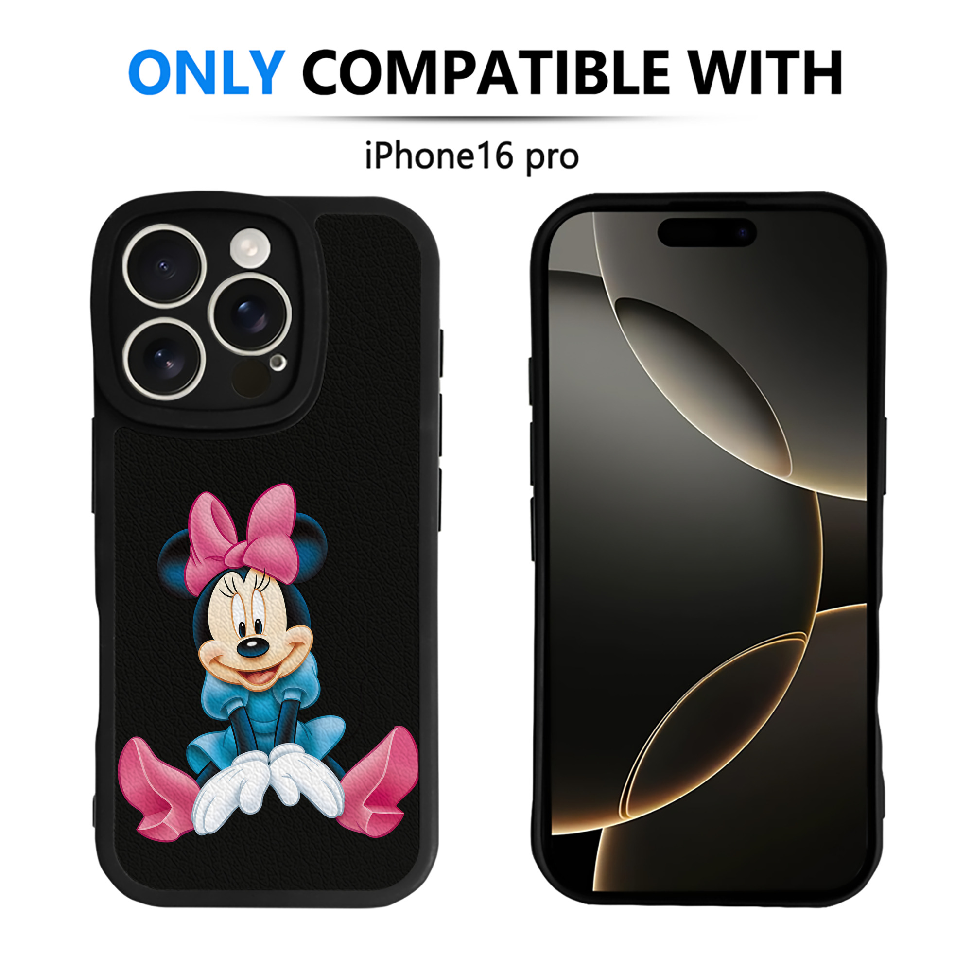 （画像用） ミッキーマウス Mickey Mouse 【iPhone 16シリーズ対応】シリコンスマホケース（レザー調） 材質：シリコン